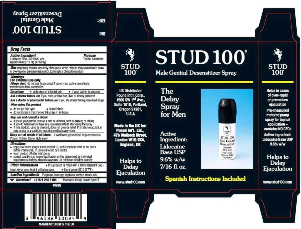 retardante masculino stud 100